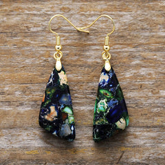 Emperor-Stone Geometric Earrings - Trendsi