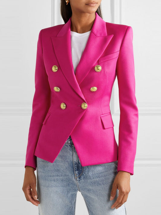 Lapel Collar Long Sleeve Blazer