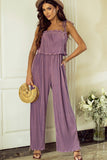 Square Neck Spaghetti Strap Jumpsuit Trendsi