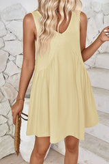 Plunge Wide Strap Mini Tank Dress - Trendsi