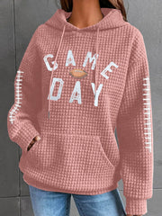 GAME DAY Football Drawstring Long Sleeve Hoodie