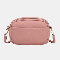 David Jones PU Leather Small Crossbody Bag - Trendsi