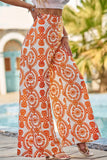 Printed Wide Leg Pants - Flyclothing LLC