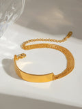 18K Gold-Plated Stainless Steel Bracelet - Trendsi