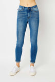 Judy Blue Full Size Cuffed Hem Skinny Jeans - Flyclothing LLC