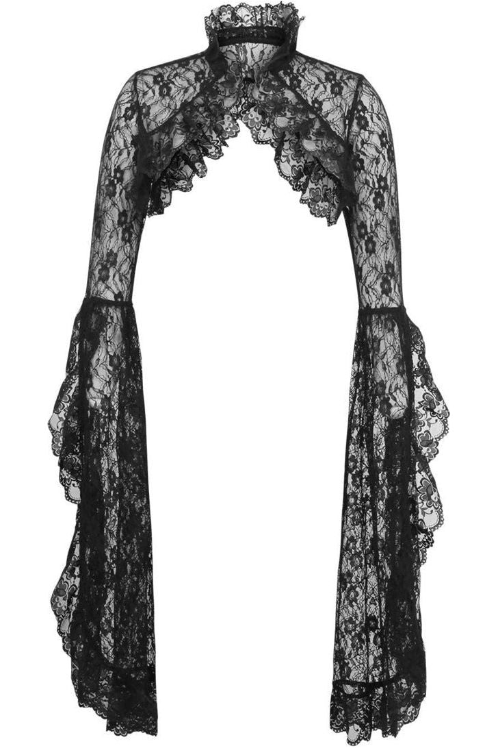 Daisy Corsets Black Lace Shrug Bolero Jacket