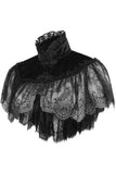 Daisy Corsets Black Velvet & Lace Capelet - Daisy Corsets