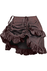 Daisy Corsets Brown Brocade Ruched Bustle Skirt