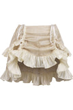 Daisy Corsets Ivory Brocade Ruched Bustle Skirt - Daisy Corsets