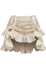 Daisy Corsets Ivory Brocade Ruched Bustle Skirt