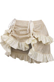 Daisy Corsets Ivory Brocade Ruched Bustle Skirt - Daisy Corsets