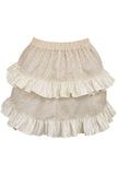 Daisy Corsets Ivory Brocade Ruched Bustle Skirt - Daisy Corsets