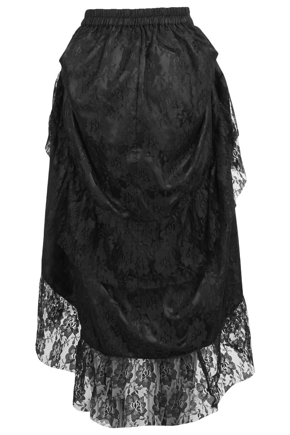 Daisy Corsets Black Lace Adjustable High Low Bustle Skirt - Daisy Corsets