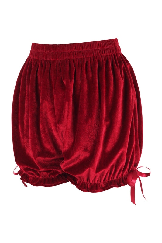 Daisy Corsets Dark Red Velvet Bloomers