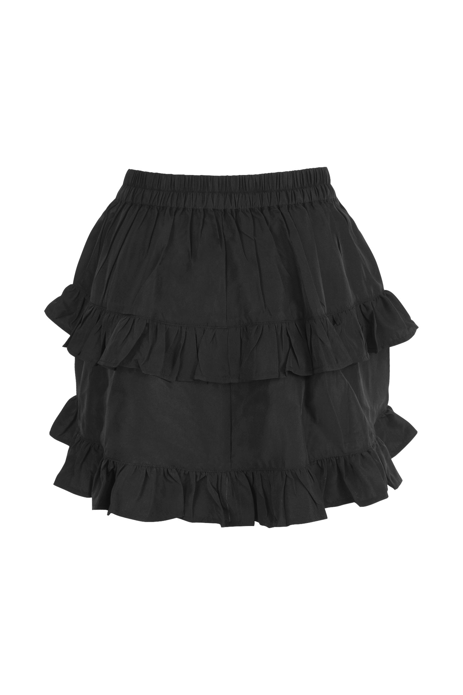 Daisy Corsets Black Crepe Ruched Bustle Skirt - Daisy Corsets