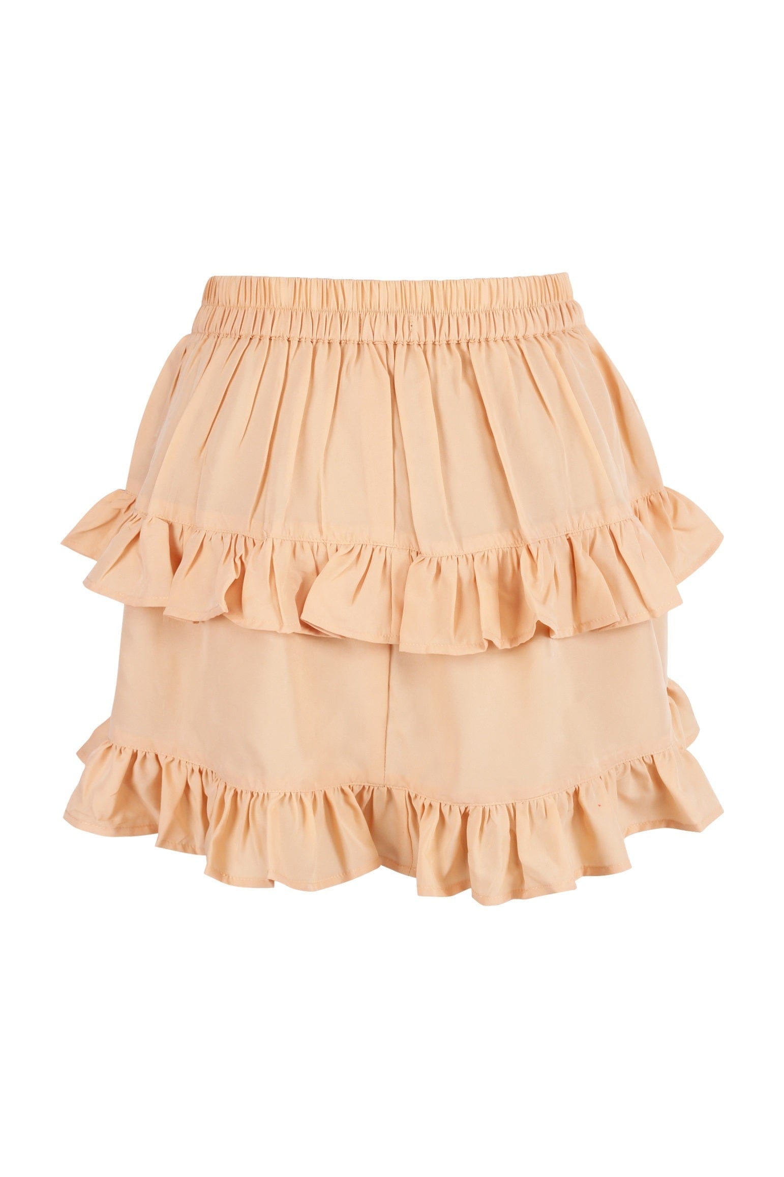 Daisy Corsets Beige Crepe Ruched Bustle Skirt - Daisy Corsets