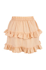 Daisy Corsets Beige Crepe Ruched Bustle Skirt