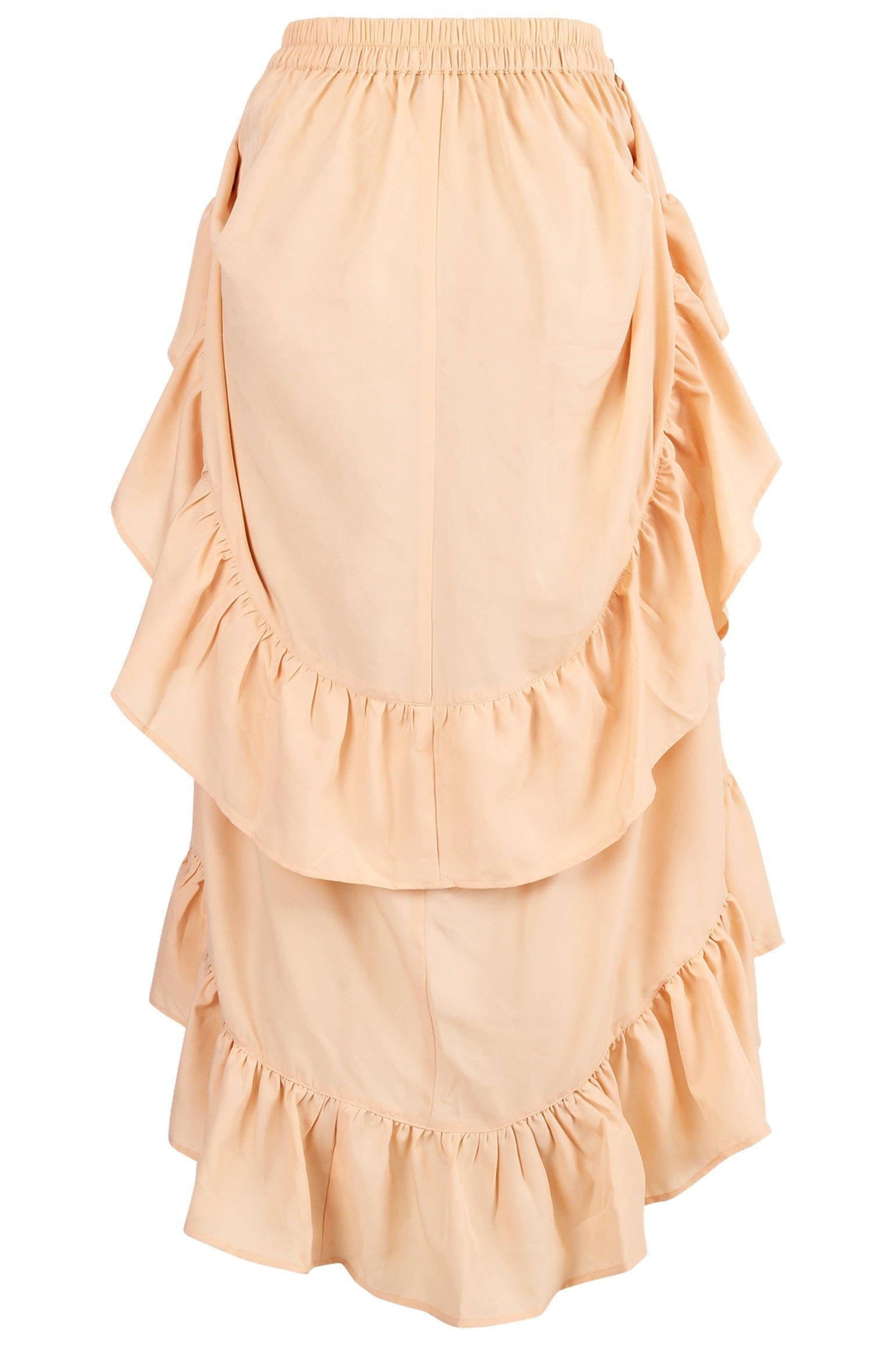 Daisy Corsets Beige Crepe Adjustable High Low Skirt - Daisy Corsets