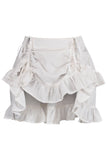 Daisy Corsets White Crepe Ruched Bustle Skirt