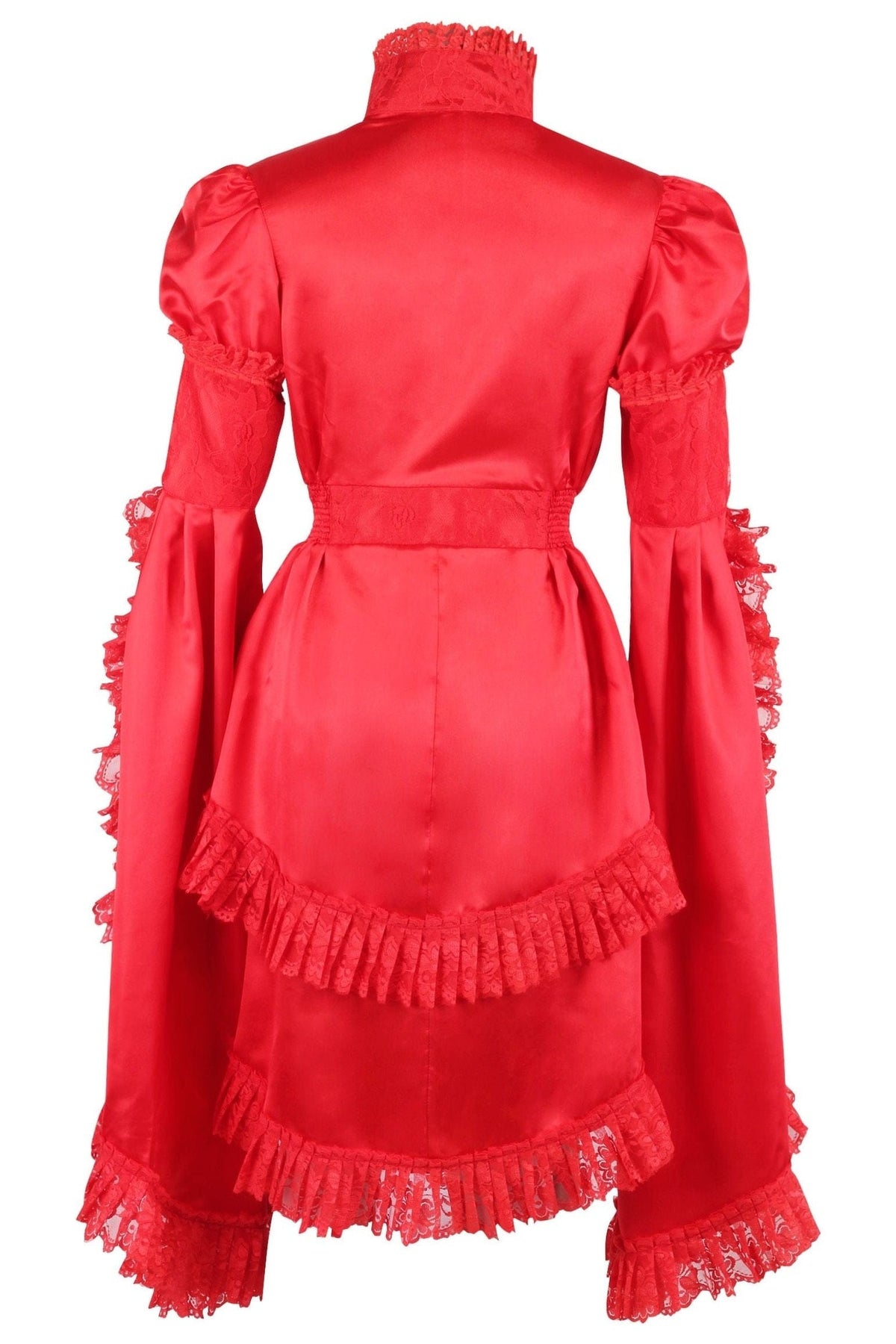 Daisy Corsets Red Satin & Lace Ruffled Jacket