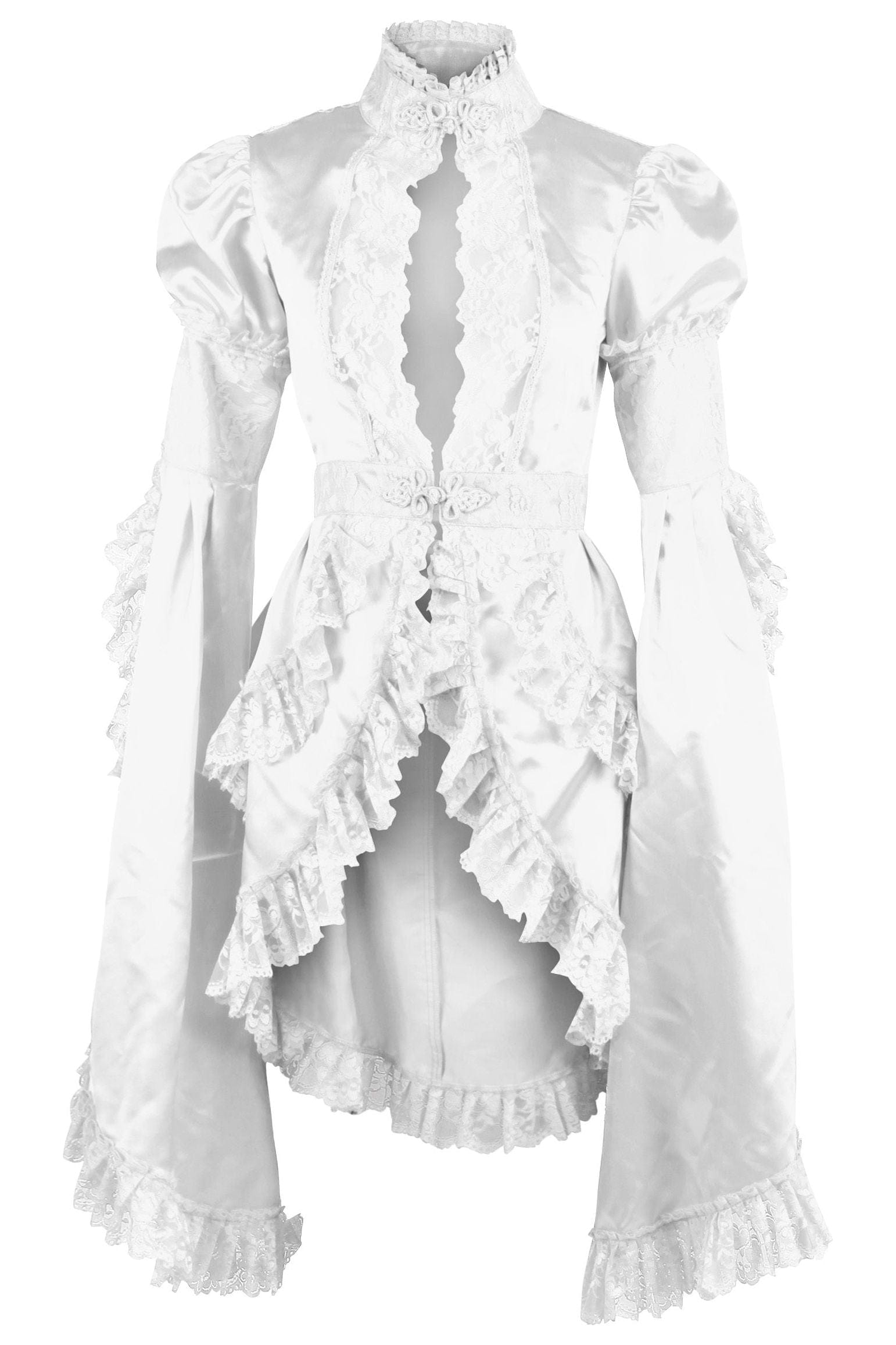 Daisy Corsets White Satin & Lace Ruffled Jacket