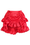 Daisy Corsets Red Satin Ruched Bustle Skirt