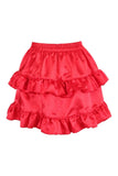 Daisy Corsets Red Satin Ruched Bustle Skirt