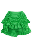 Daisy Corsets Green Satin Ruched Bustle Skirt