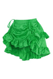 Daisy Corsets Green Satin Ruched Bustle Skirt