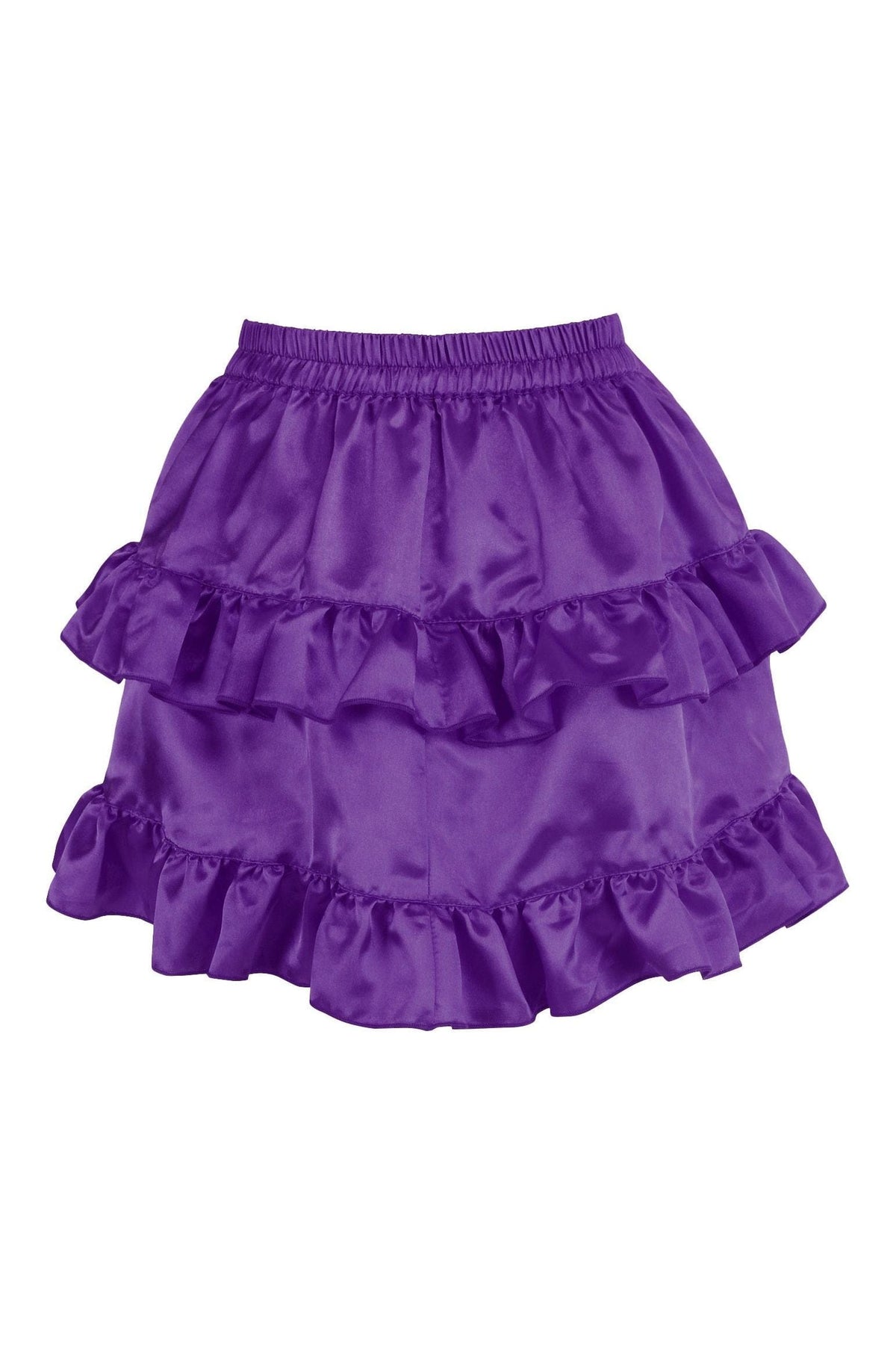 Daisy Corsets Plum Satin Ruched Bustle Skirt