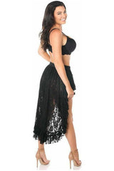 Daisy Corsets Black Lace High Low Lace Skirt - Daisy Corsets