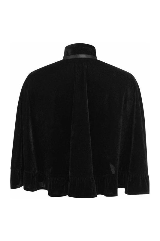 Daisy Corsets Black Velvet Ruffle Cape