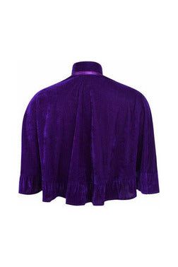 Daisy Corsets Dark Purple Velvet Ruffle Cape