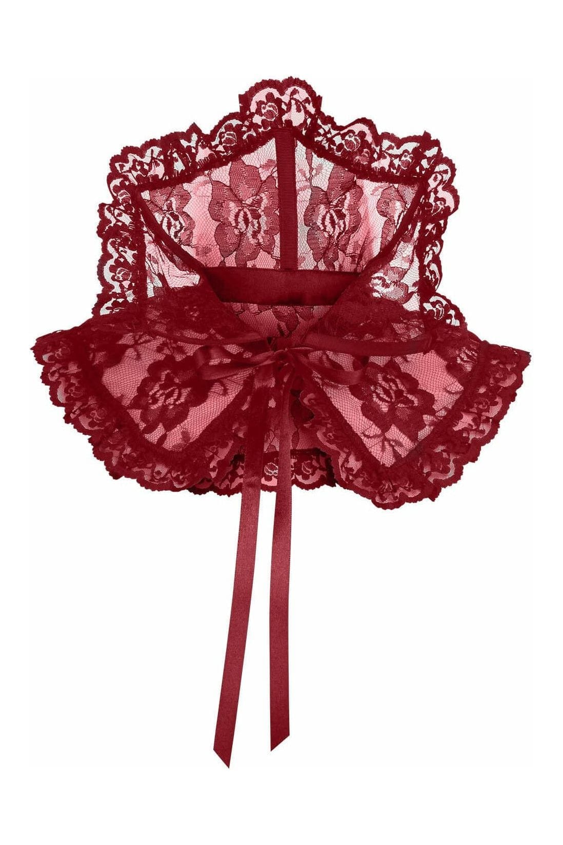 Daisy Corsets Dark Red Lace Neck Collar - Daisy Corsets