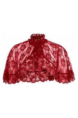 Daisy Corsets Red Lace Cape