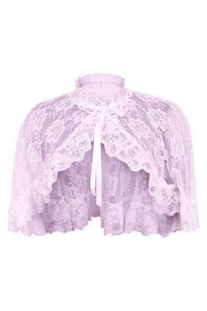 Daisy Corsets Lt Pink Lace Cape