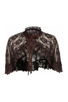 Daisy Corsets Brown Lace Cape - Daisy Corsets