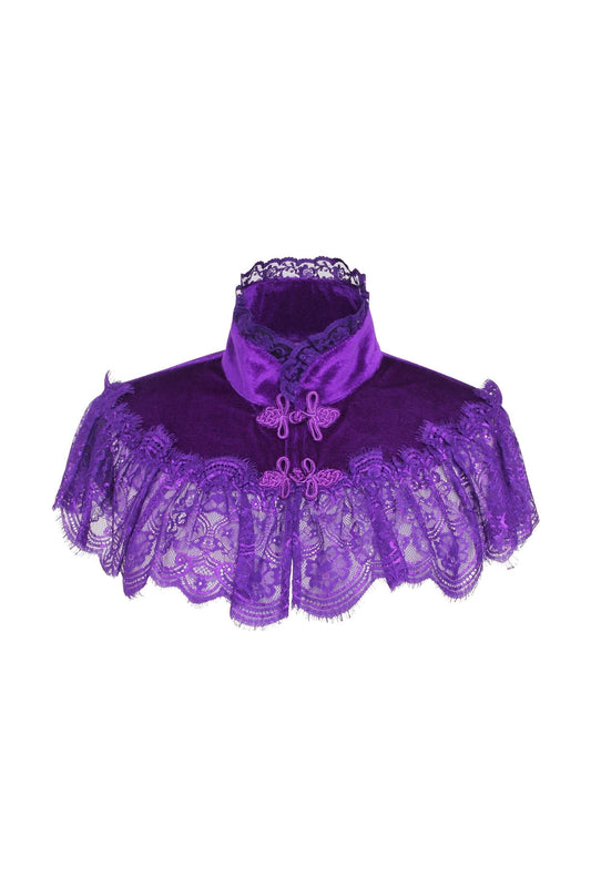 Daisy Corsets Purple Velvet & Lace Capelet