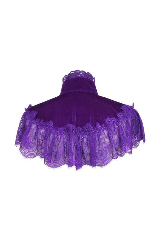 Daisy Corsets Purple Velvet & Lace Capelet