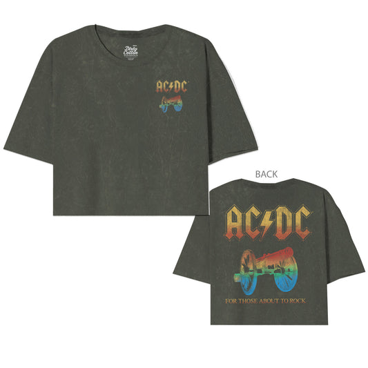 ACDC-Cannon Fodder Oversized Crop Tee