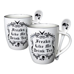 Alchemy Freaks Like Me Drink Tea Mug and Spoon Set  Giftware - Alchemy Gothic