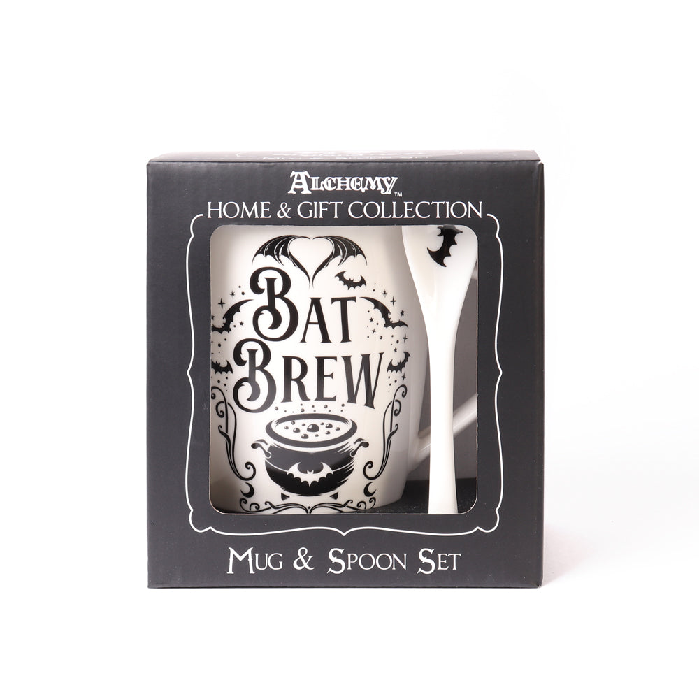 Alchemy Bat Brew Mug & Spoon Set Giftware