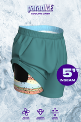 The Ace Angler | Teal and Bass Ball Hammock® 5 Inch Athletic Shorts