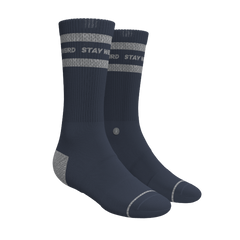 The Arctic | Navy and Grey Heel Hammock™ Crew Socks