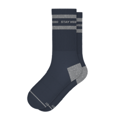 The Arctic | Navy and Grey Heel Hammock™ Crew Socks