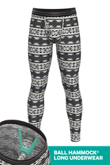 The Arroyo Grande | Grey and Black Aztec Ball Hammock® Long Johns