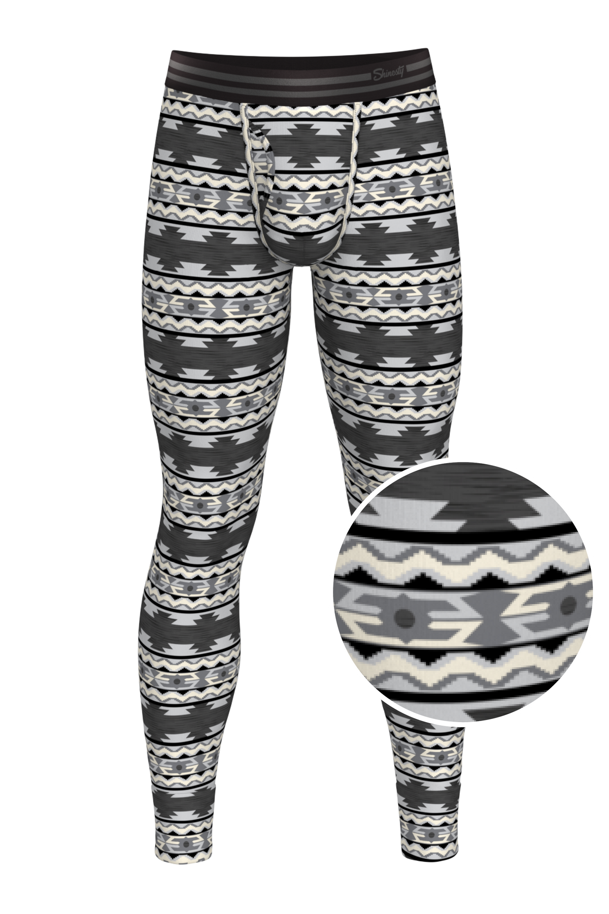 The Arroyo Grande | Grey and Black Aztec Ball Hammock® Long Johns