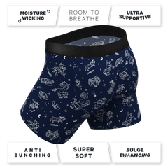 The Astrology Major | Glow in the Dark Astrological Signs Ball Hammock® Pouch Underwear With Fly