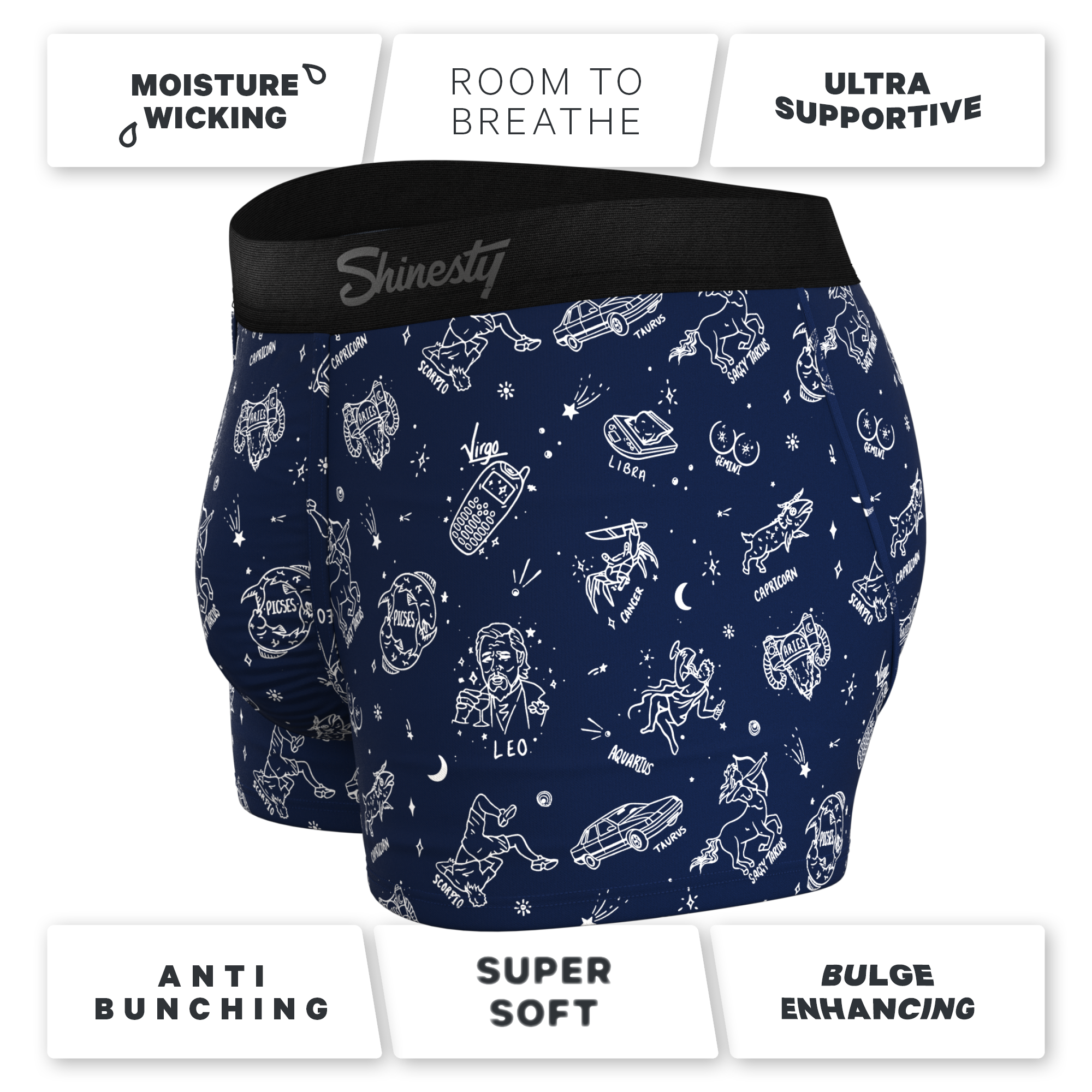 The Astrology Major | Glow in the Dark Astrological Signs Ball Hammock® Pouch Trunks Underwear