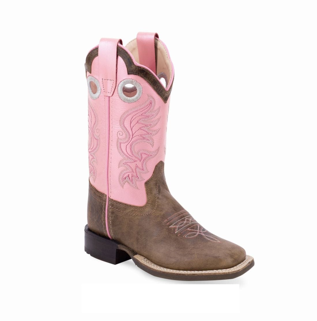 Old West Youth's Broad Square Toe Boots - Old West